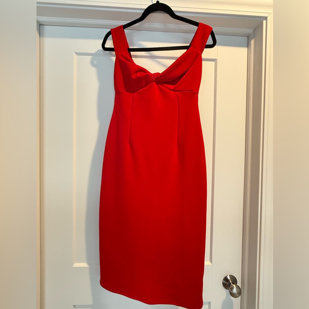 Topshop off the shoulder Red Dress